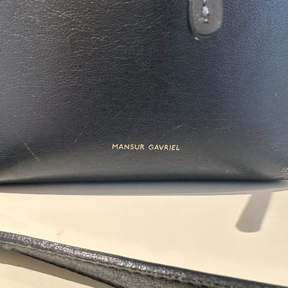 Mansur Gavriel Navy Bucket Bag - Picture 2 of 6